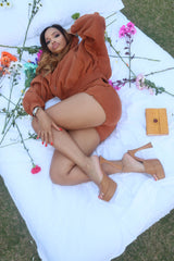 CINNAMON 🧱BROWN VALENCIA SHORT SET