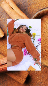 CINNAMON 🧱BROWN VALENCIA SHORT SET