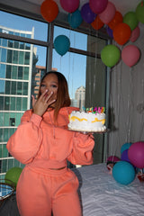 VALENCIA FULL SWEATSUIT SWEAT 🍑 PEACH (PRE ORDER)